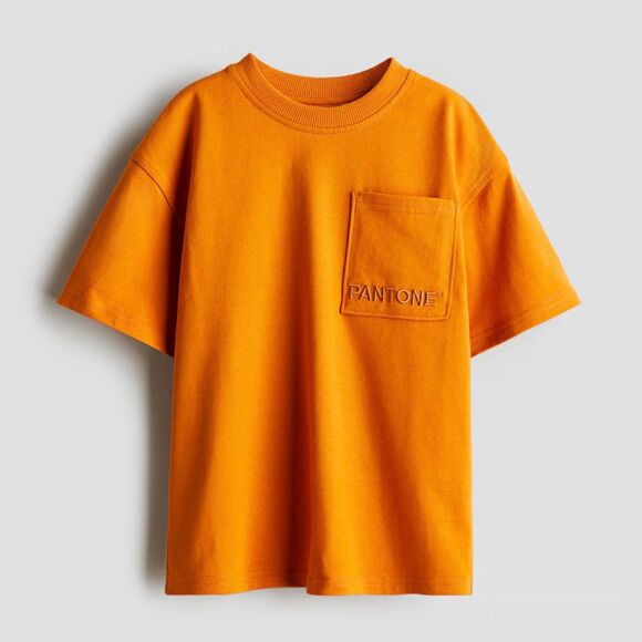 H&M x Pantone Orange Jersey T-Shirt 5T - Picture 1 of 4